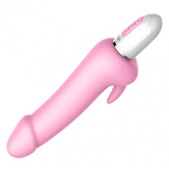 HK LETEN Dream Dildo G-Spot Clit Stimulator Smart Warming Dual-Vibrator (Chargeable - Pink)